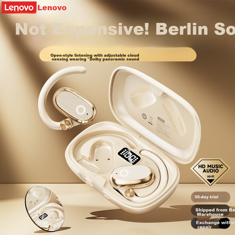 Lenovo Bluetooth Over-Ear Headphones - Moon Rock White