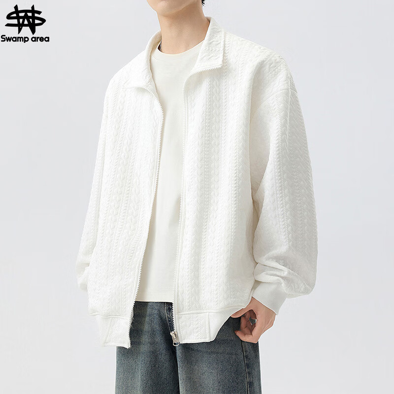 SWAMP AREA Men's Jacquard Cardigan Sweatshirt