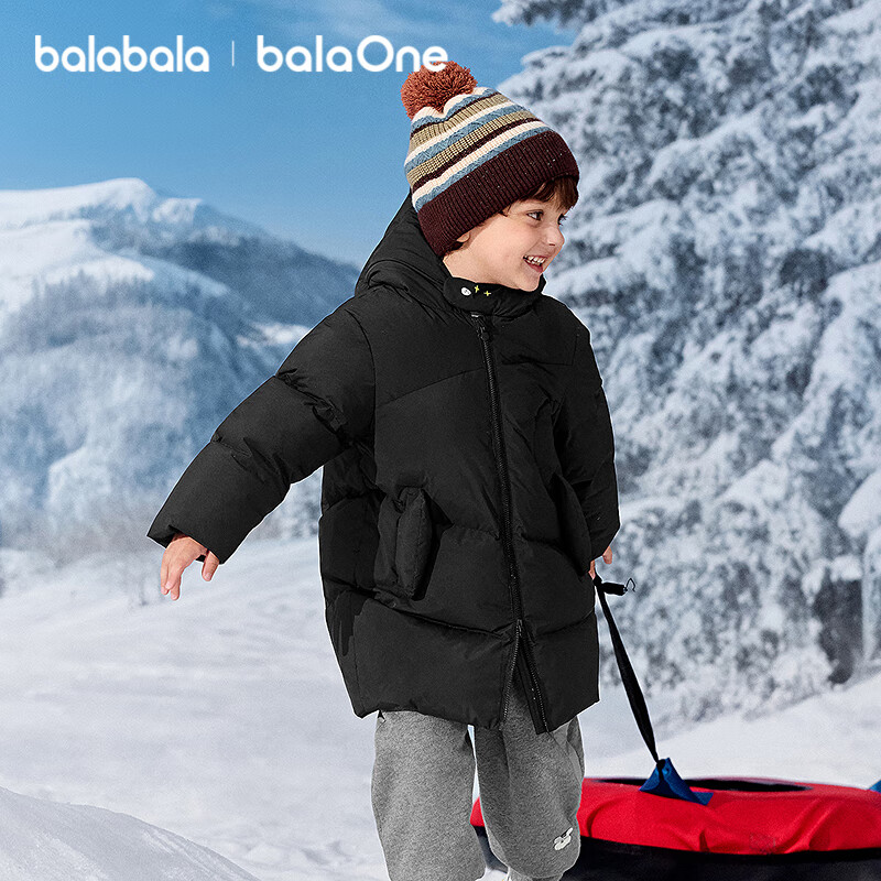 BALABALA Kids Down Jacket 2025 Winter Warm Hoodie