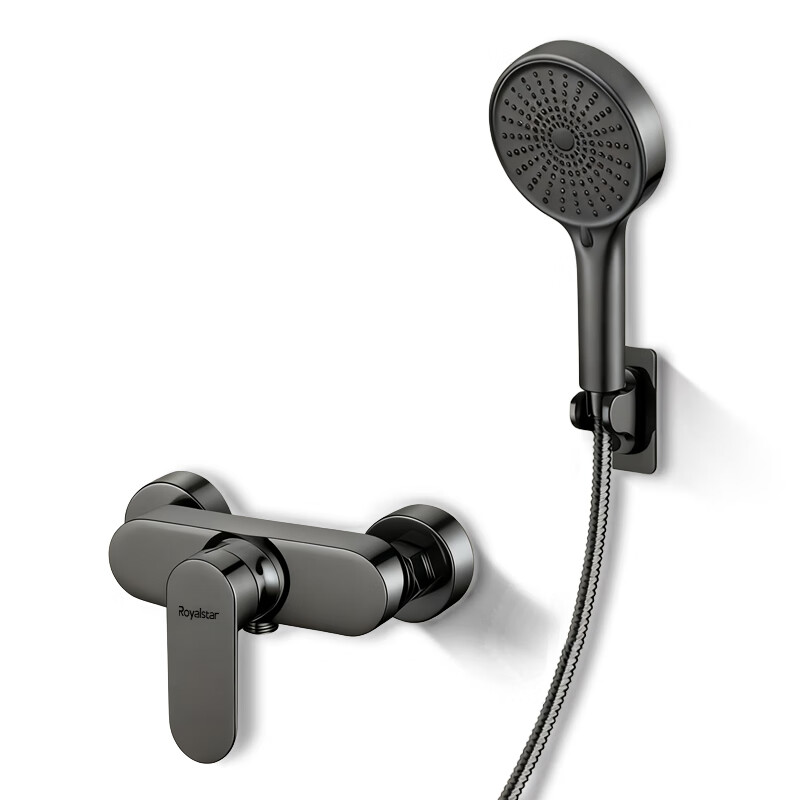 Royalstar Turbo 3-Speed Handheld Shower Faucet Gunmetal Gray