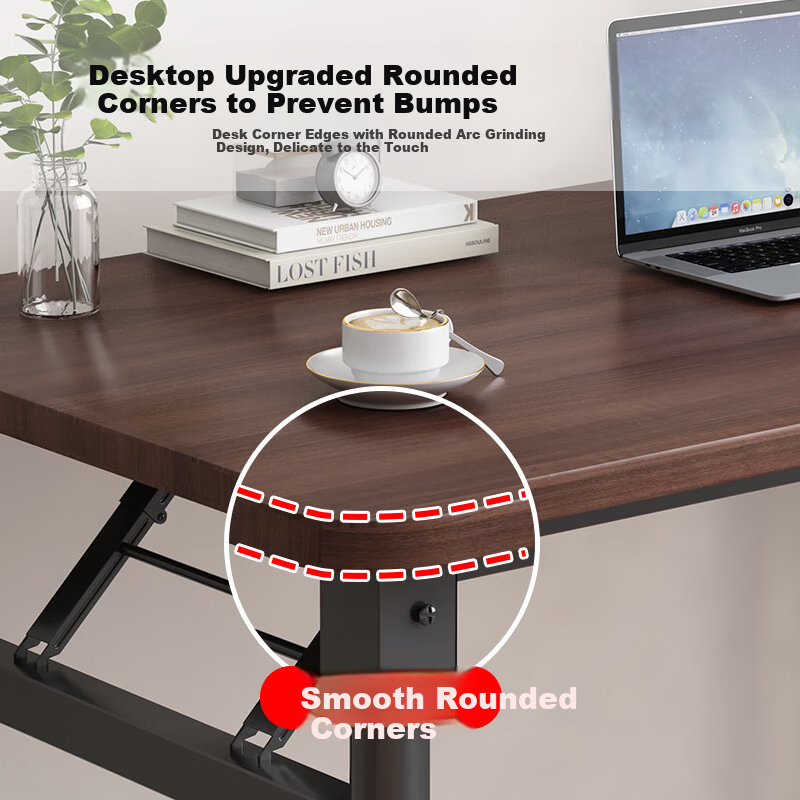 Yaoying Foldable Computer Desk Walnut