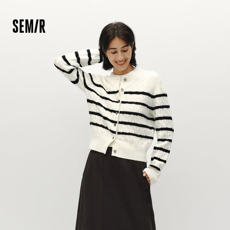 Semir Women's Winter Cable Knit Cardigan