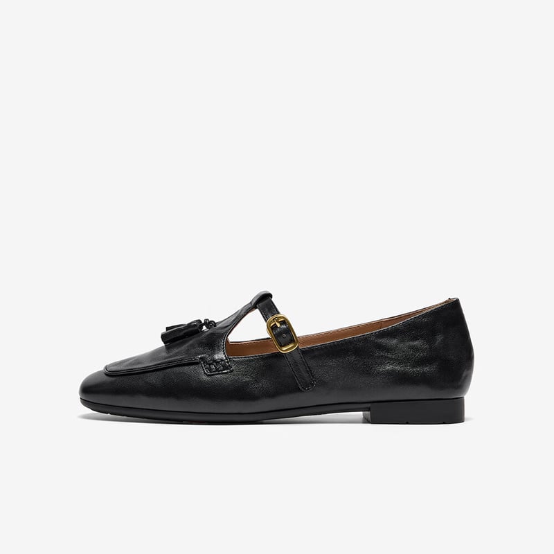 Bata Women's Loafers 2025 Autumn Sheepskin Slip-On