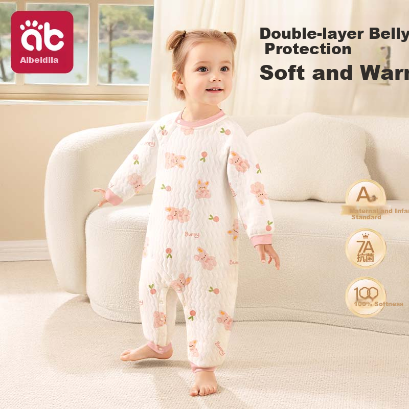 AIBEDILA Baby Spring Air Layer Warm Romper