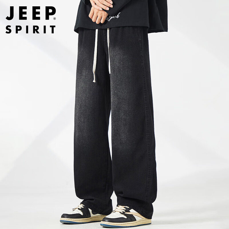 JEEP SPIRIT Men's Wide Leg Casual Jeans