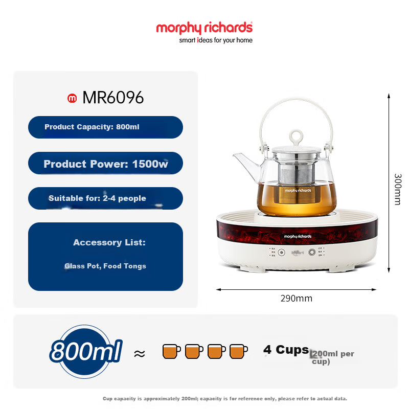 Morphyrichards Glass Health Pot Electric Tea Maker