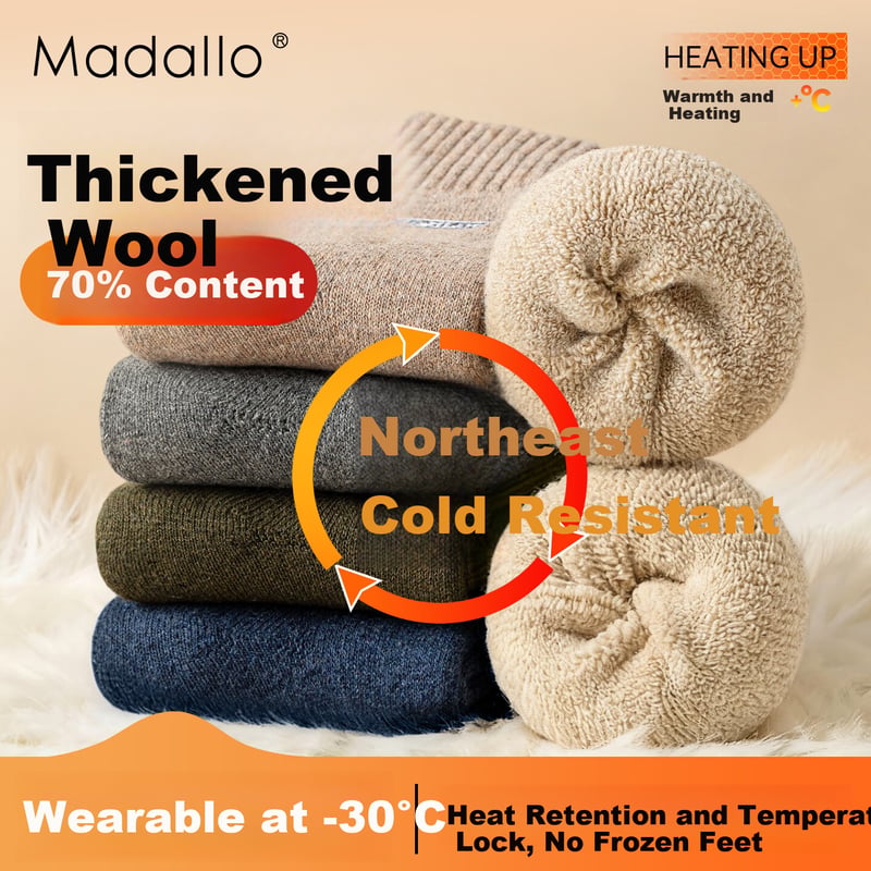 Modal 70% Wool Men's Mid-Calf Embroidered Socks