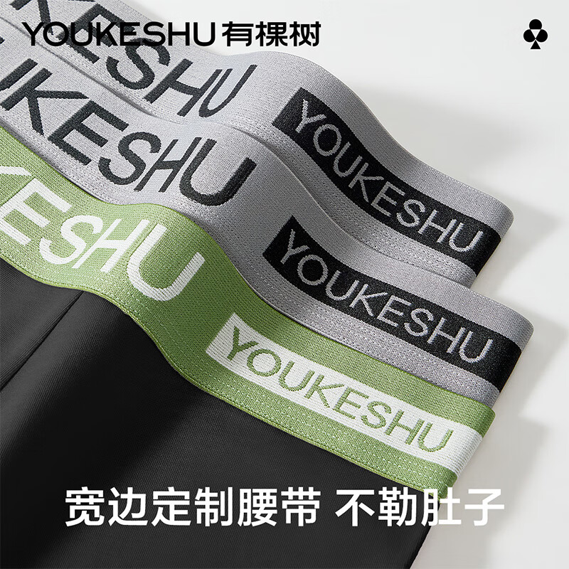 YOUKESHU Men's Cotton Antibacterial Boxer Shorts