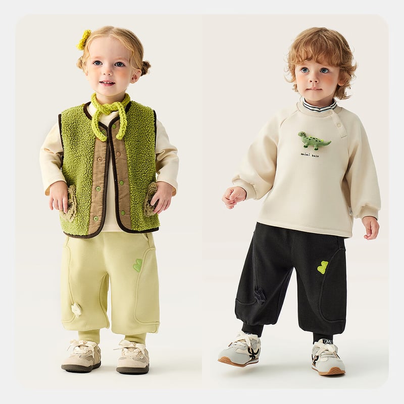 Minibala 2025 Winter Fleece Lined Baby Pants