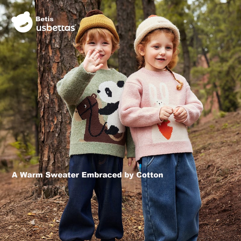 Betis Kids Sweater - Pure Cotton Cartoon Fun Sweater for Boys & Girls