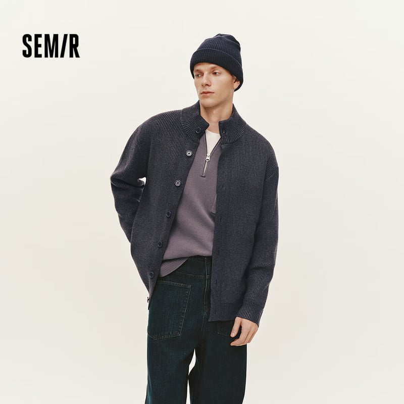 Semir Men's Winter Turtleneck Cardigan