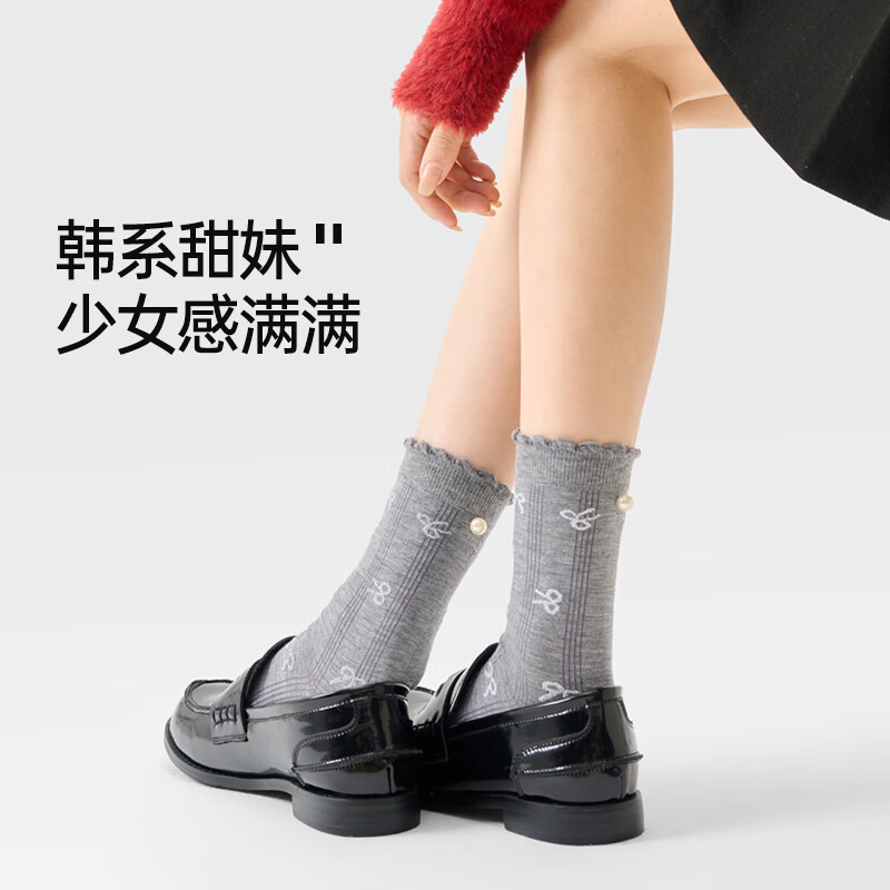 JKN Sweet Ballet Gray Wool Socks