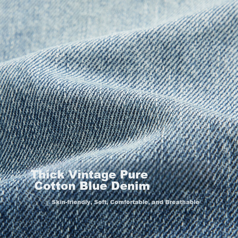 CABBEEN Vintage Rugged Denim Jeans with Side Split