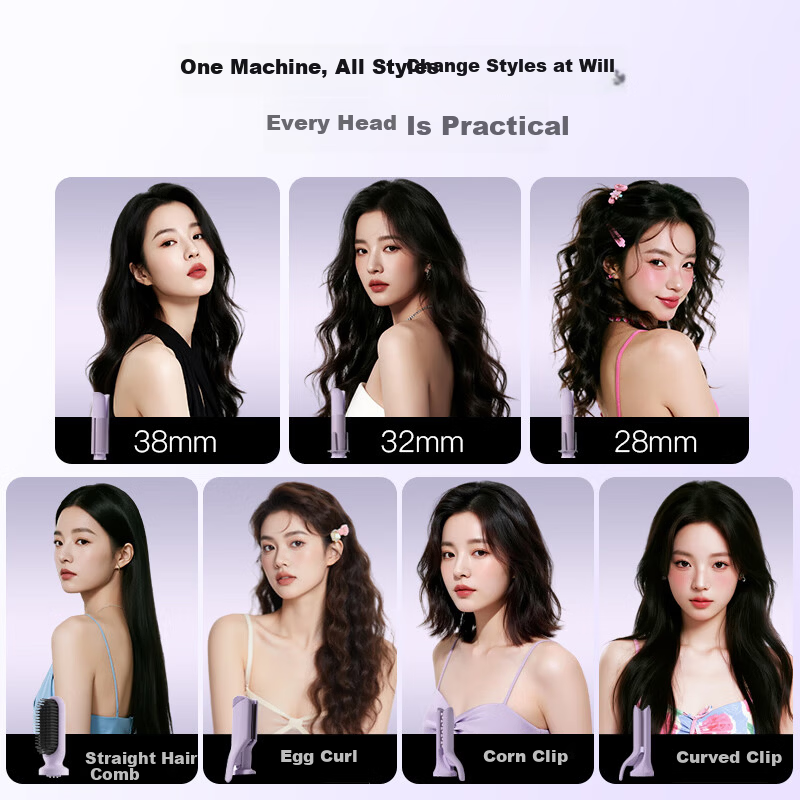 Cuiya 32mm 7-in-1 Curling & Straightening Iron