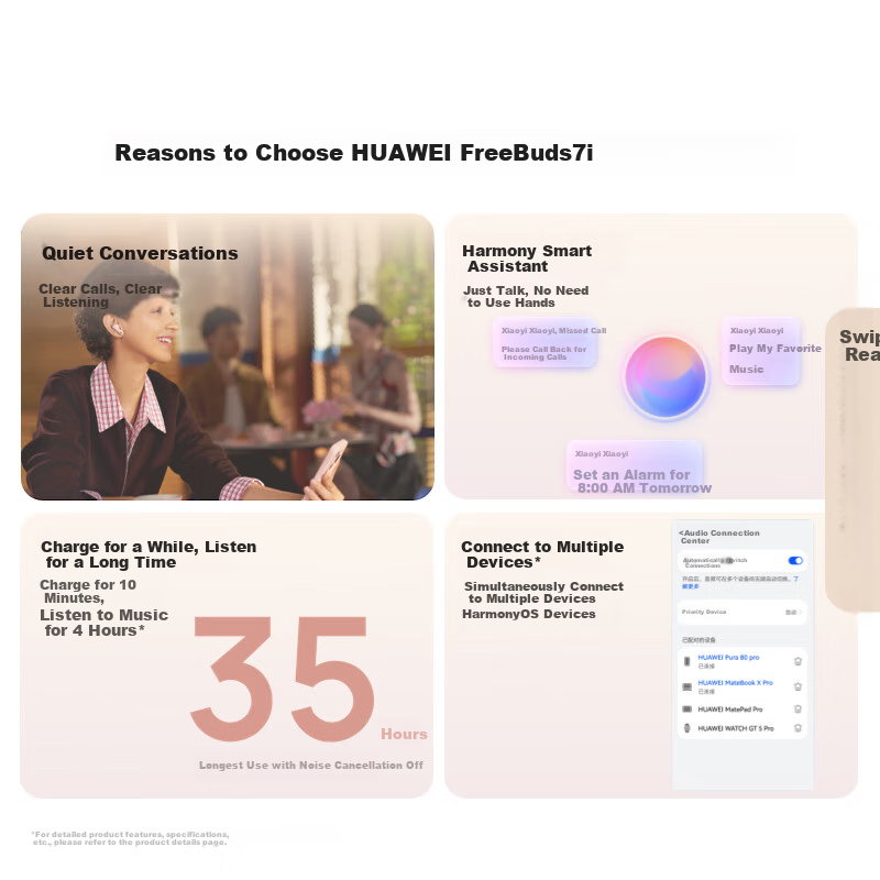 HUAWEI FreeBuds 7i True Wireless Noise-Cancelling Earphones