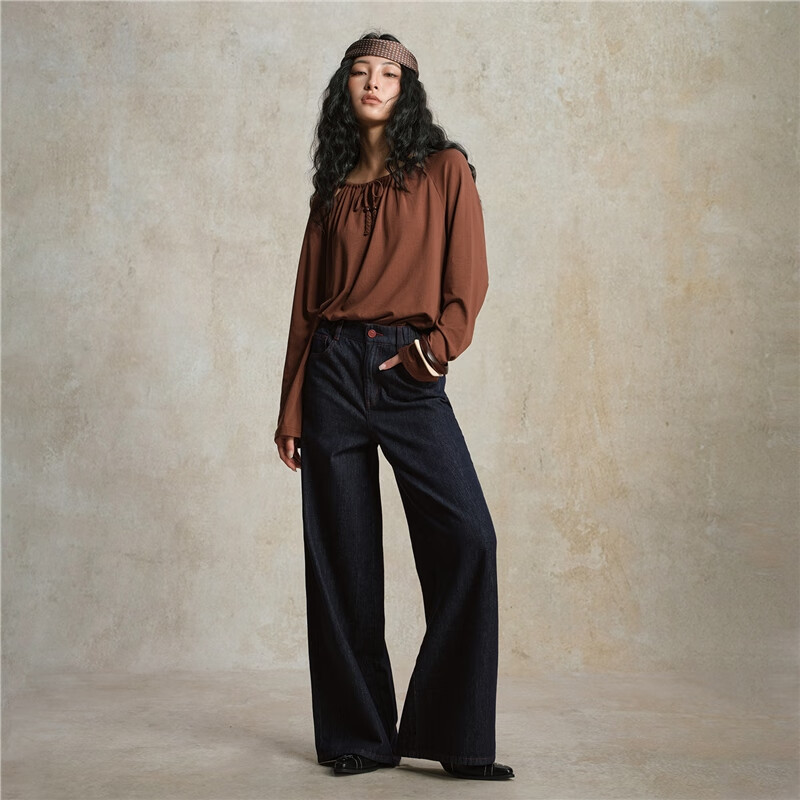 Giordano Lu Zhengyi Star Edition Wide-Leg Jeans