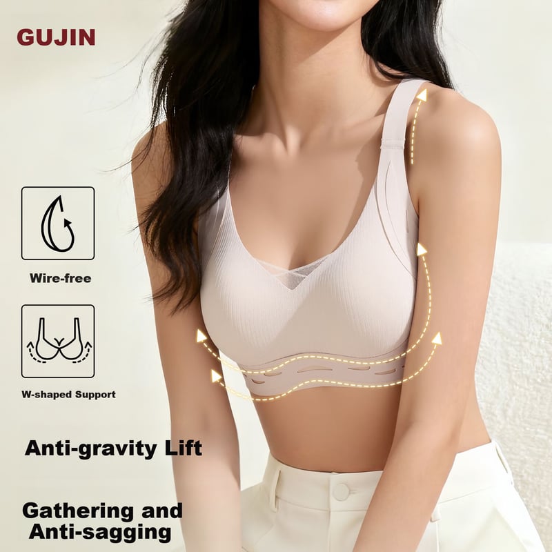 GUJIN Large Bust Minimizing Push-Up Bra