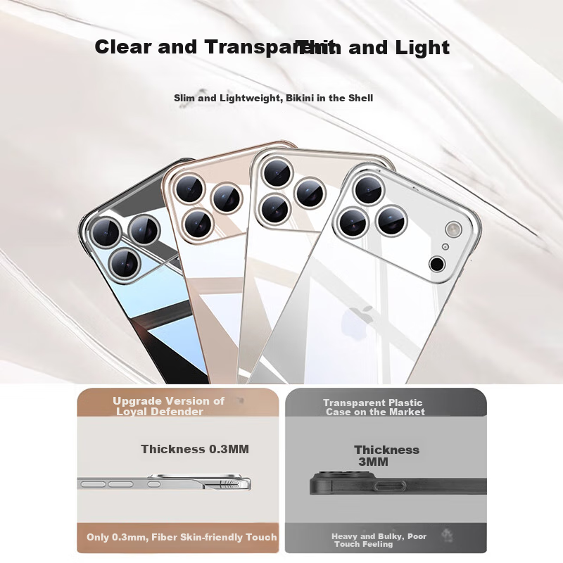 ZHIWEISHI Ultra-Thin iPhone 17 Case with Borderless Clear Design