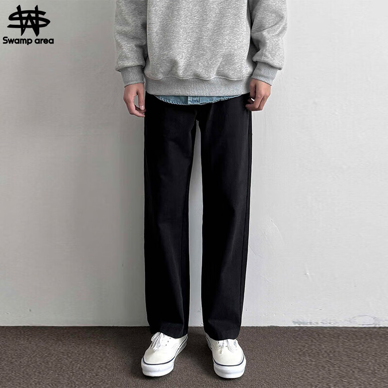 SWAMP AREA Retro Cotton Cargo Pants for Men