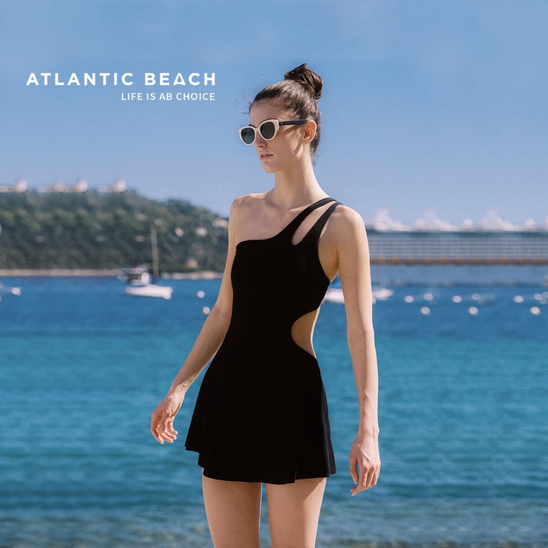 AtlanticBeach 2025 One-Piece Swimsuit - Sexy Black Dress Style