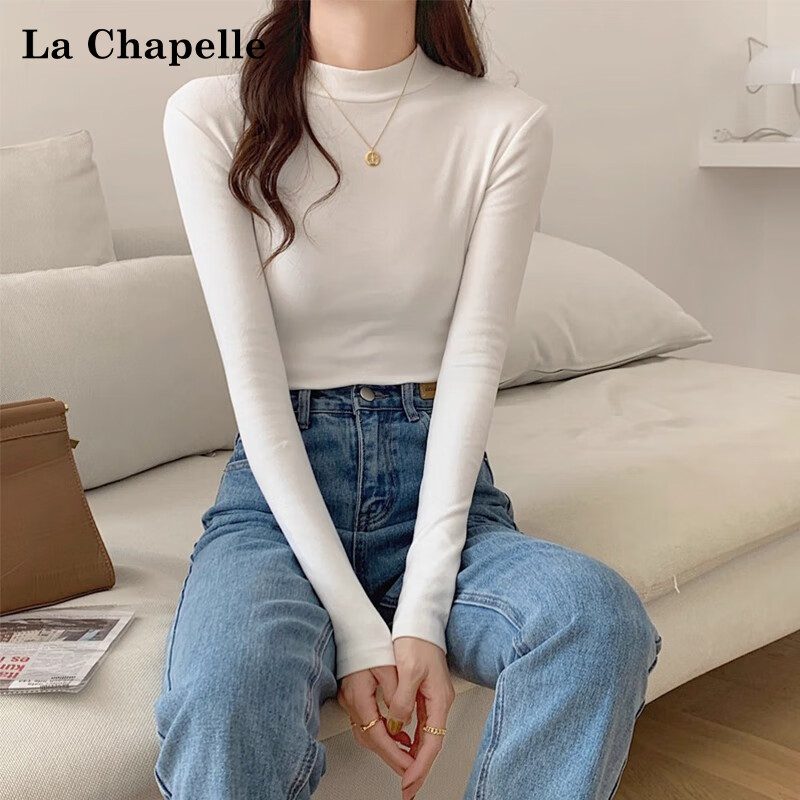 La Chapelle Women's Slim Half Turtleneck T-Shirt