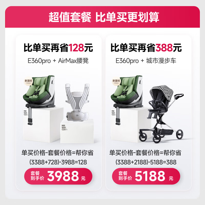 HBR E360pro Child Safety Seat - 0-12 Years