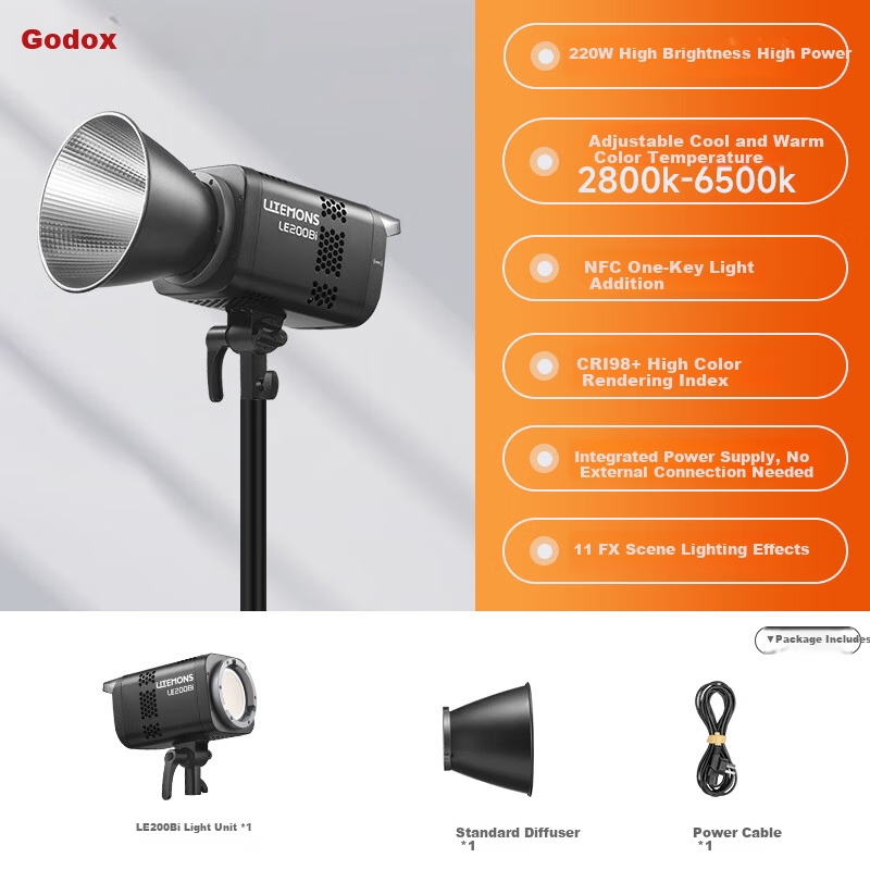 Godox LE200Bi Bicolor LED Fill Light
