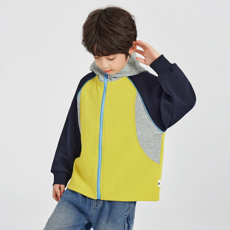 Duoduo Boys' Colorblock Hooded Jacket