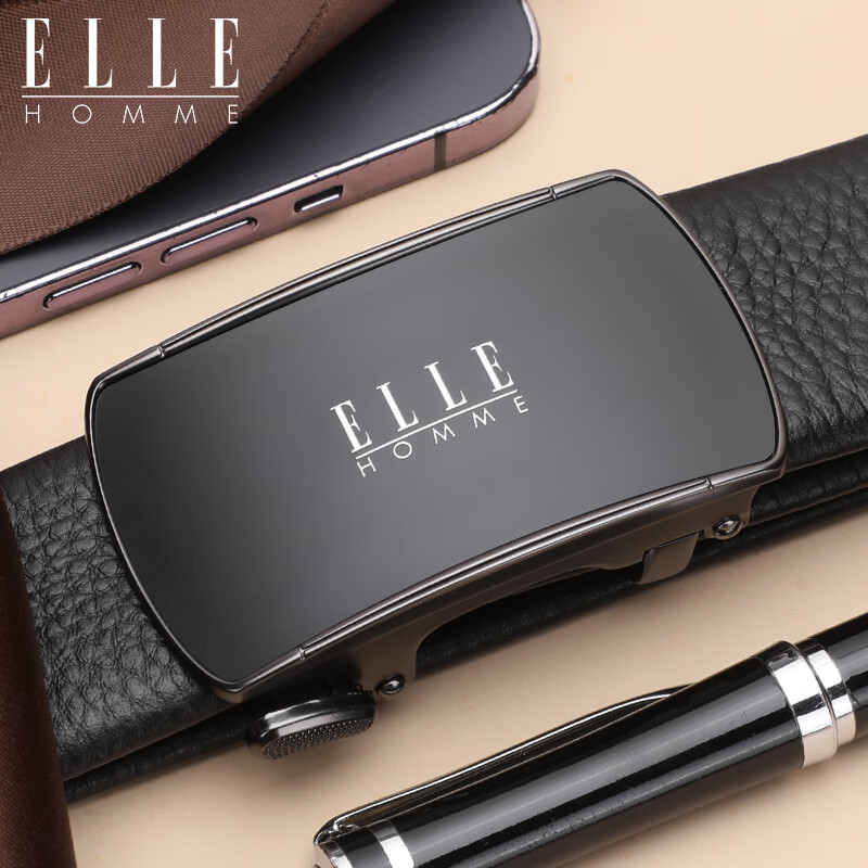 ELLE HOMME Men's Business Leather Fashion Belt