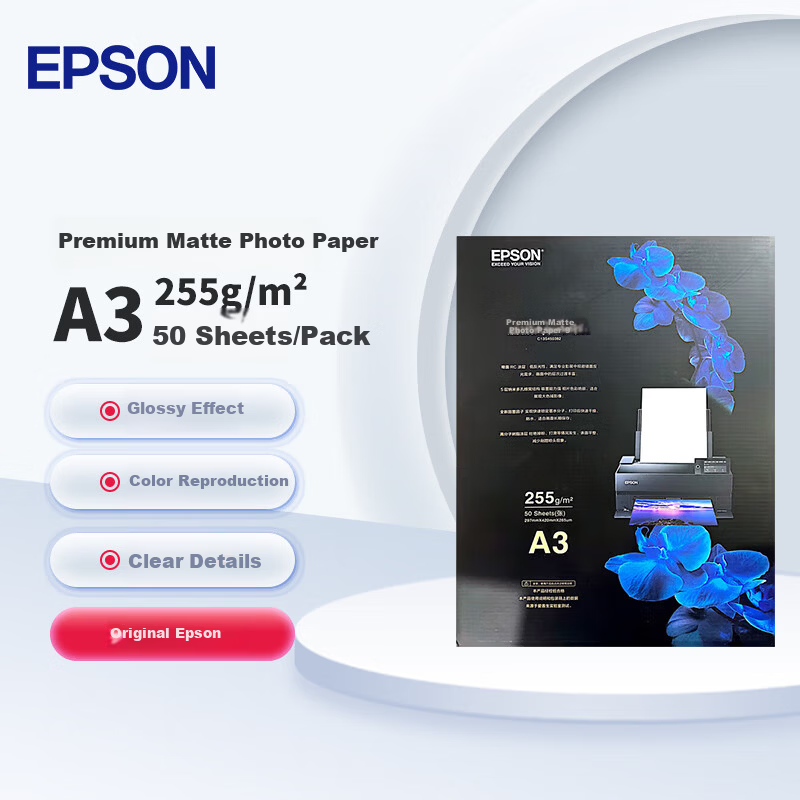 Epson A3 Premium Matte Photo Paper 50 Sheets