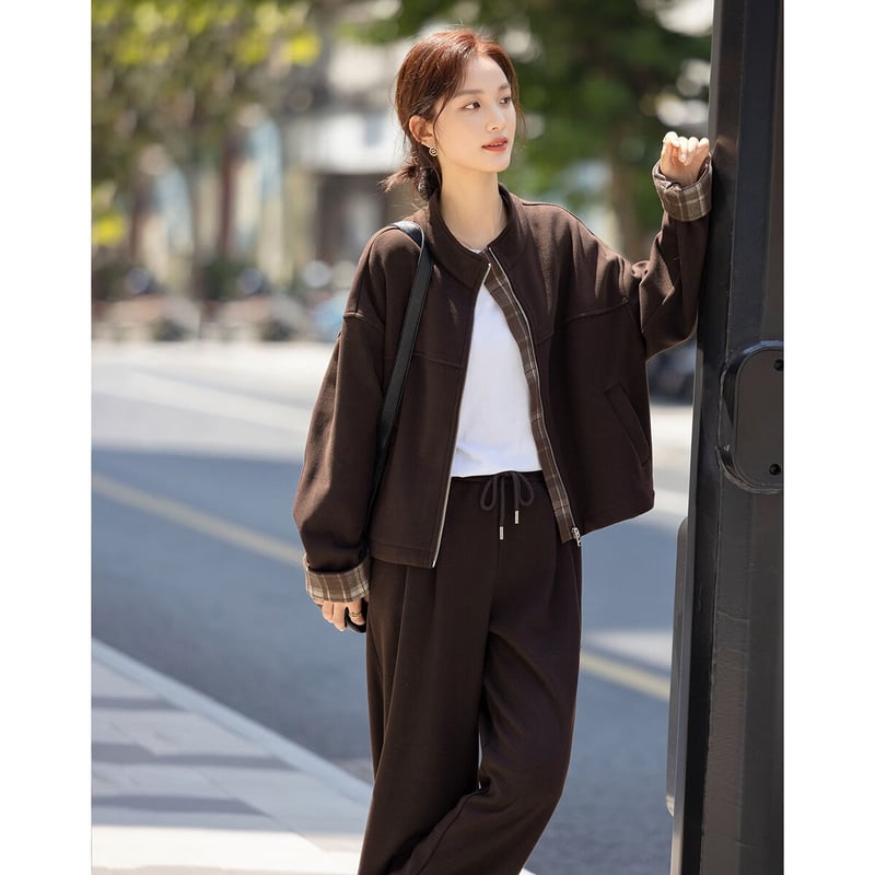 Demana Winter Plaid Patchwork Suit for Women