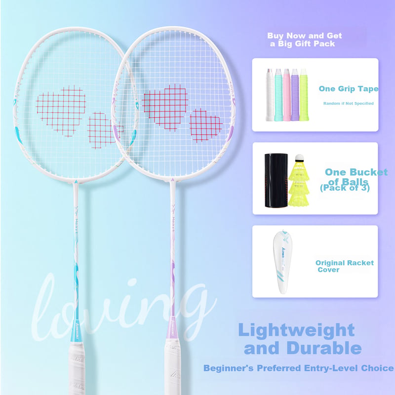 KAWASAKI Badminton Racket Set for Beginners