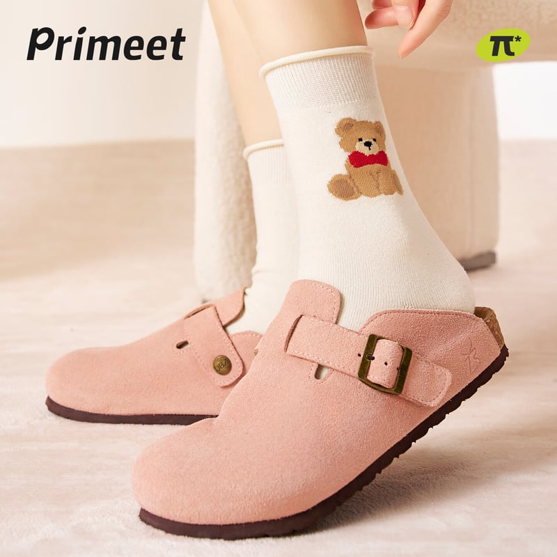PRIMEET Flocked Wool Socks for Women - Warm Mid-Calf