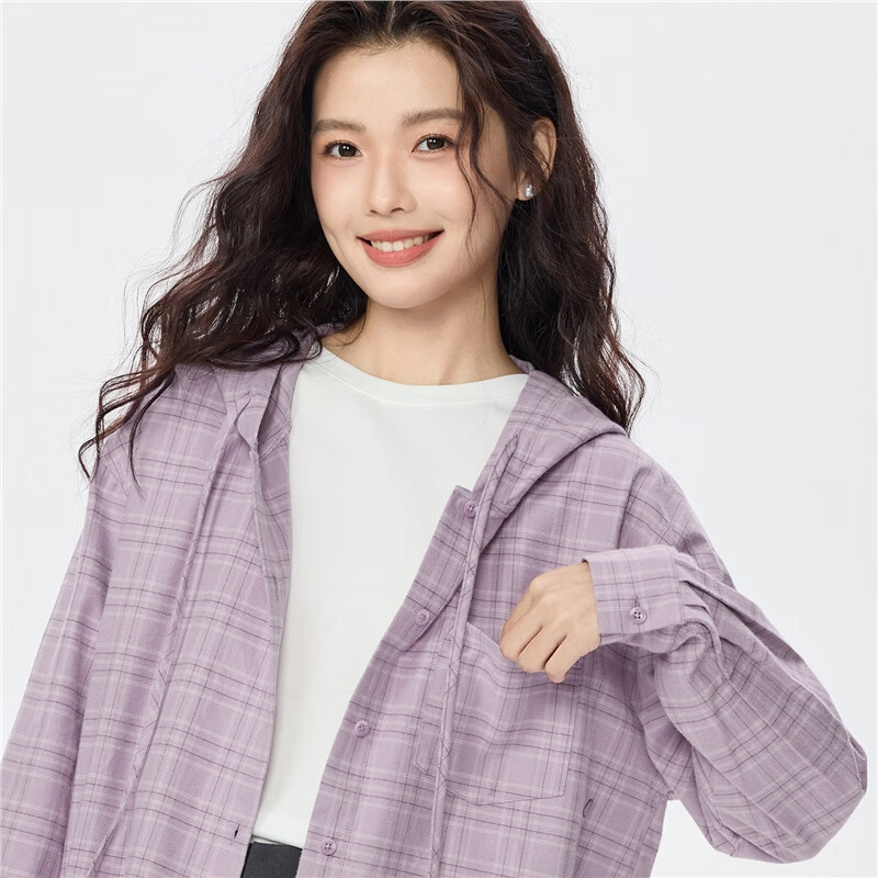 Giordano Women's Flannel Plaid Shirt