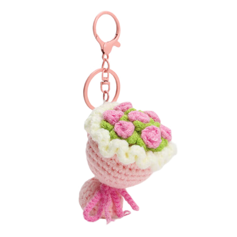 Imiwa Knitted Flower Backpack Charm for Girls