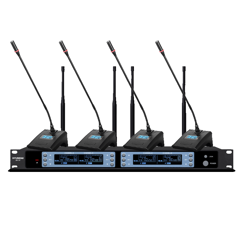 HYUNDAI 4-Mic Wireless UHF Gooseneck Kit
