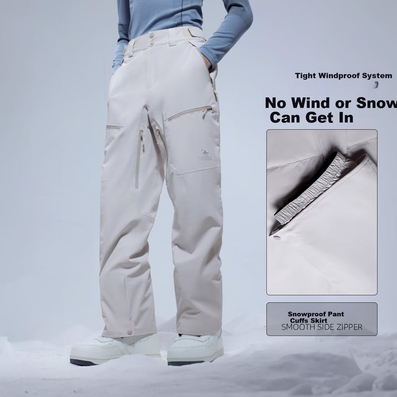 CAMEL Outdoor Ski Pants - Waterproof & Windproof Snowboard Pants for Women and Men