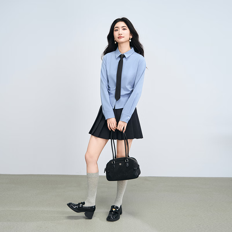 Miss Bird Blue Long Sleeve Shirt