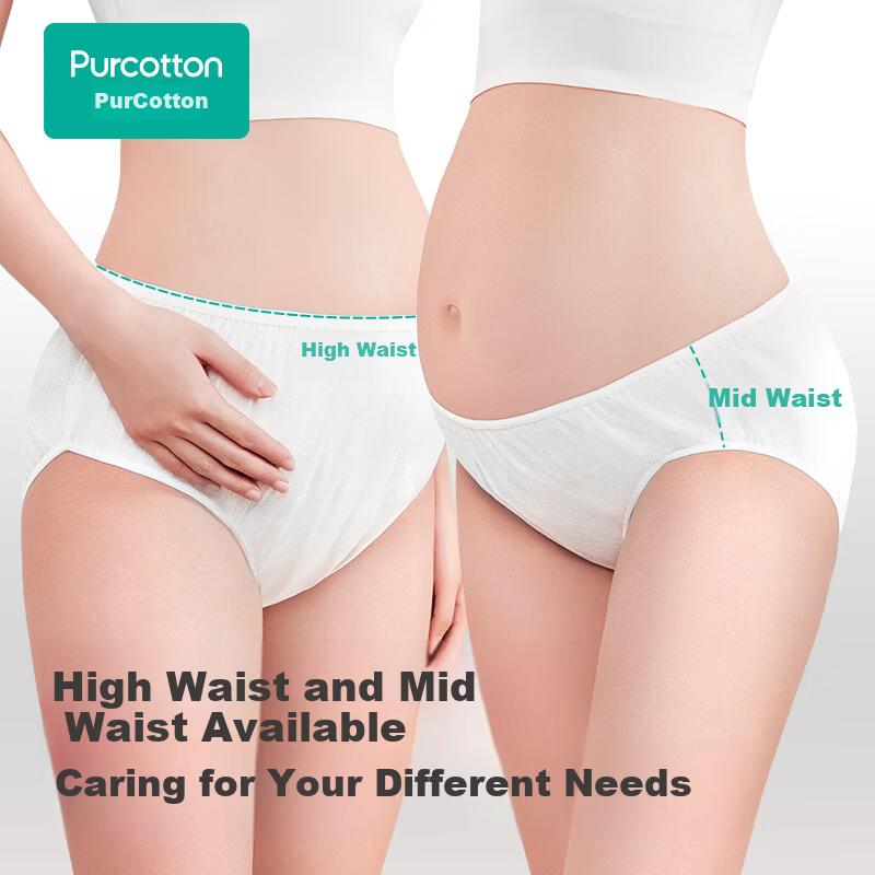 PurCotton Maternity Mid-Waist Underwear - Sterilized XL Set