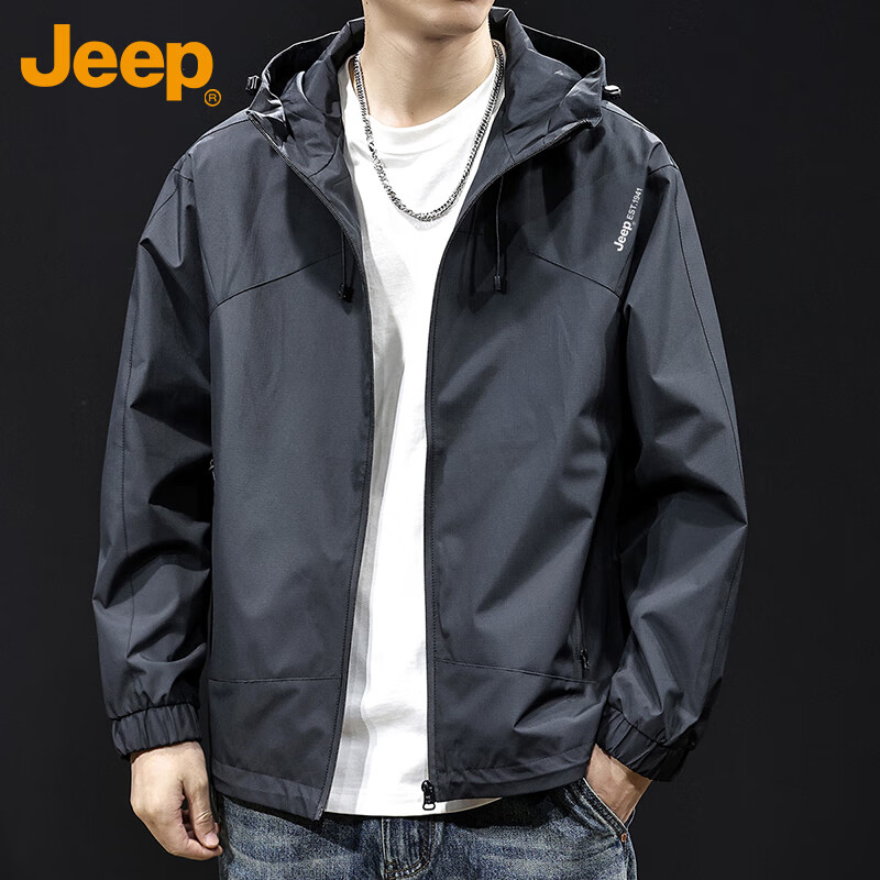 JEEP Men's Hooded Casual Work Jacket