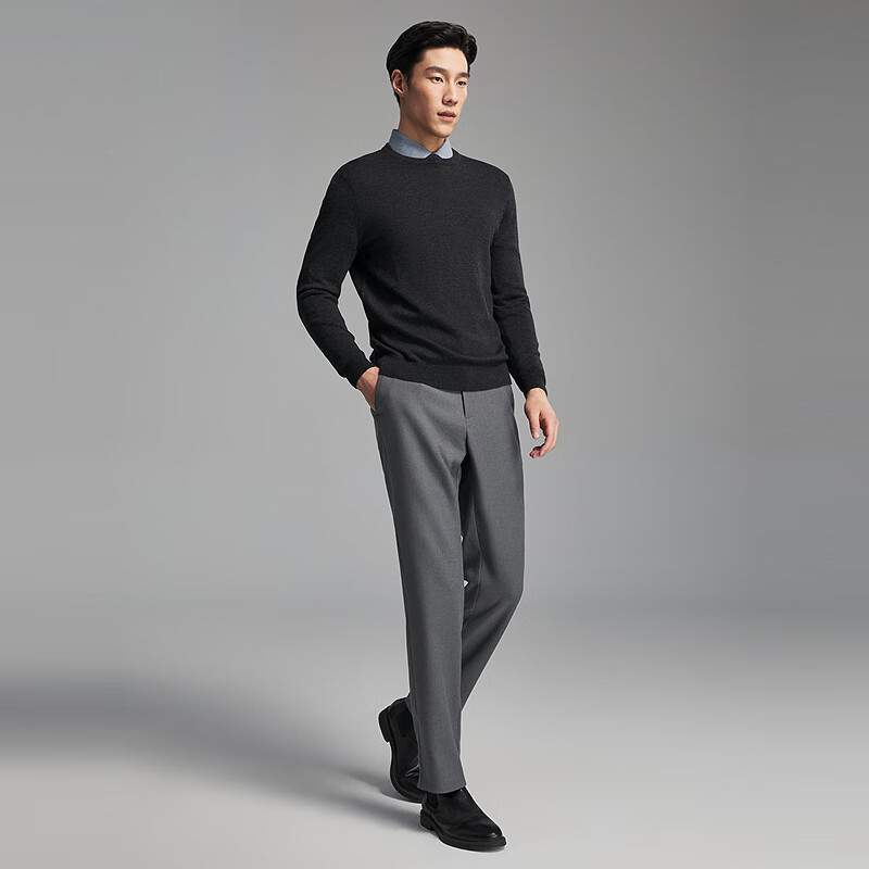 YOUNGOR Machine Washable Wool Pullover Sweater