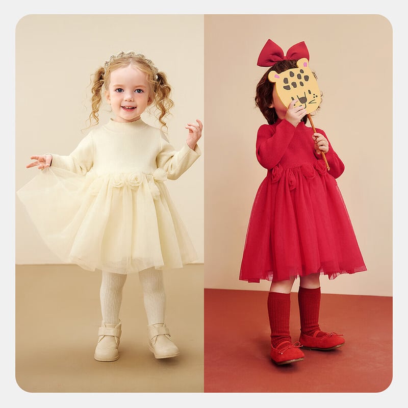 Minibala Princess Tulle Skirt Dress for Girls