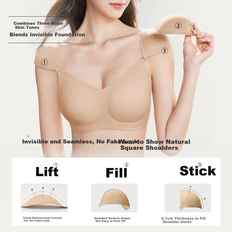 LUCKMEEY Padded Seamless Bra for Small Bust