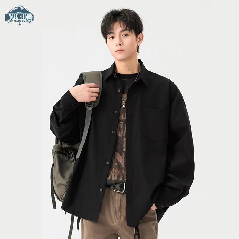 Dingfengbaoluo Men's Vintage Long Sleeve Shirt
