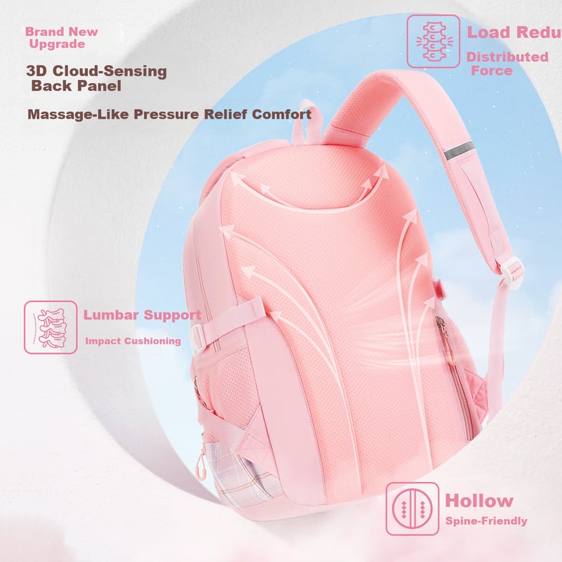 COOLBABY Primary School Backpack - Ergonomic for Kids Grades 1-4
