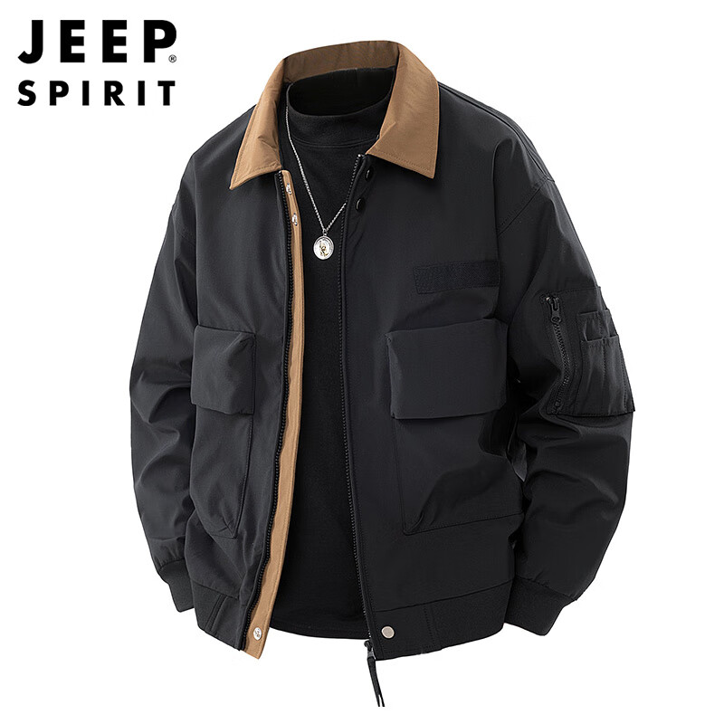 JEEP SPIRIT Men's Flight Jacket - High-end Casual Jacket