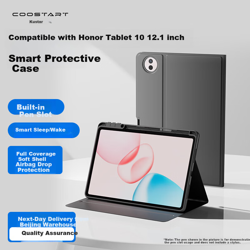 Kustar Honor Tablet 10 Smart Sleep Case with Pen Slot