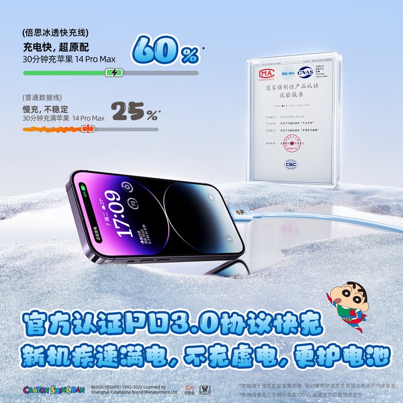 Baseus Crayon Shin-chan Apple Charging Cable