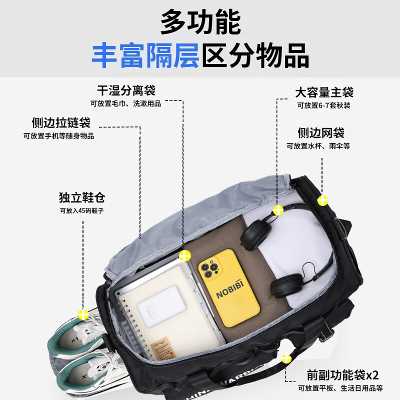 Huili Travel Backpack - Large Capacity Unisex Bag for Travel & Fitness