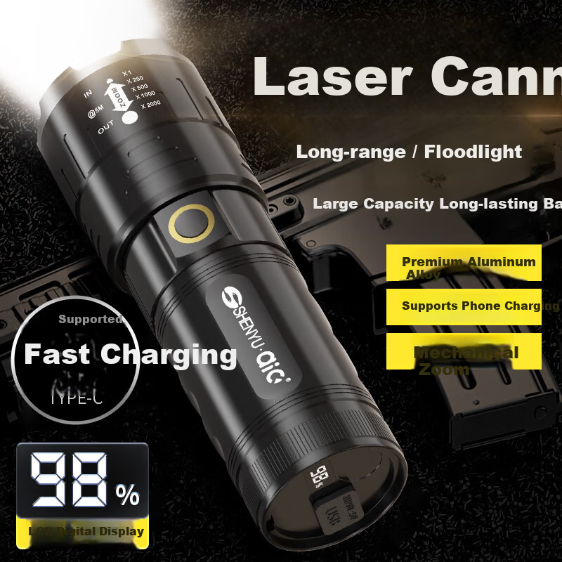 AIC High-Power Zoomable Flashlight